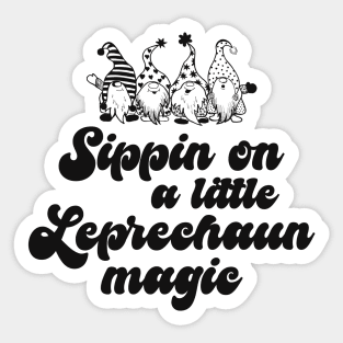 Sippin' on a Little Leprechaun Magic Sticker